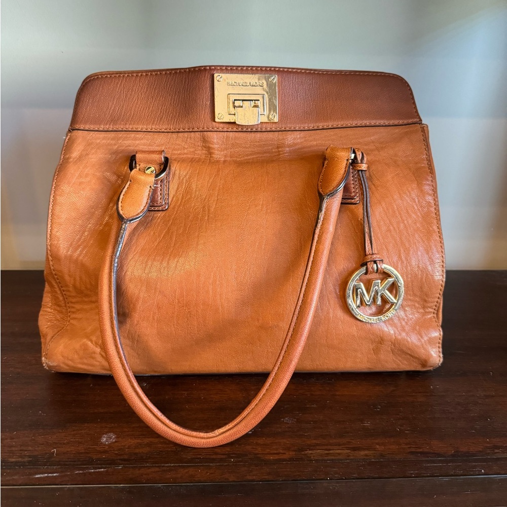 Brown leather Michael Kors purse